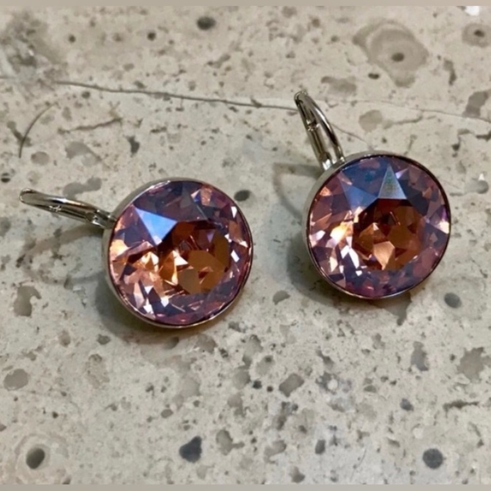 RARE FIND, LARGE, Authentic Swarovski Bella Drop Earrings, Light Pink. BNIB. - Picture 6 of 12